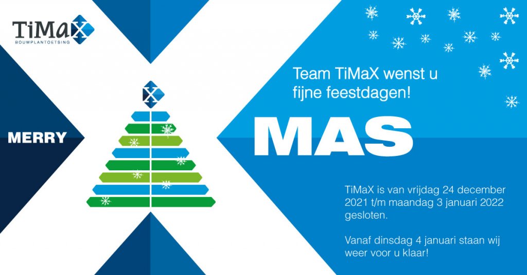 TiMaX wenst u fijne feestdagen 2021